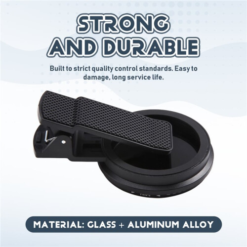 Universal 52MM Clip- ND 2-400 Adjustable Density Filter Phone Polarizer Lens Accessories