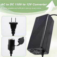 AC to 110V to 12V Converter, 12V 20A 240W Power Supply Socket for Car Electrical Appliances Parking Heater US Plug