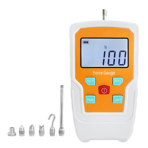 Digital Force Gauge Push and Pull Meter Dynamometer Tension Pressure Tester Thrust Meter Compression Load Plug 100N