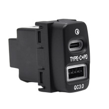 Car USB QC3.0 Type-C PD Fast Charger Socket Phone Charging Outlet Power Adapter for Pajero Lancer Outlander