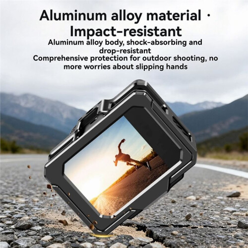 Aluminum Alloy Full-Coverage Camera Cage Protective Frame for AKASO Brave8 Action Cameras. 2