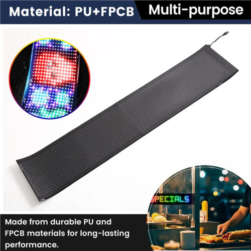 Scrolling LED Sign Programmable LED Sign  APP Control Bright Scrolling Text Car Christmas Advertising