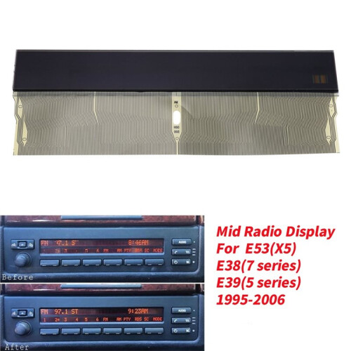 Painel de Instrumentos LCD para  X5 E53 Série 5 e 7 E39 E38 1996-2003 com Cabo Flat 2