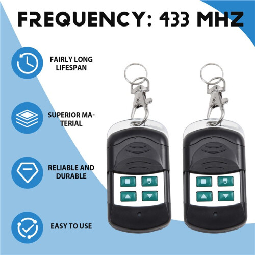 433Mhz Remote Control Controller for Wireless RF  Garage Door Receiver for Rolling Shutter Tubular Motor 1