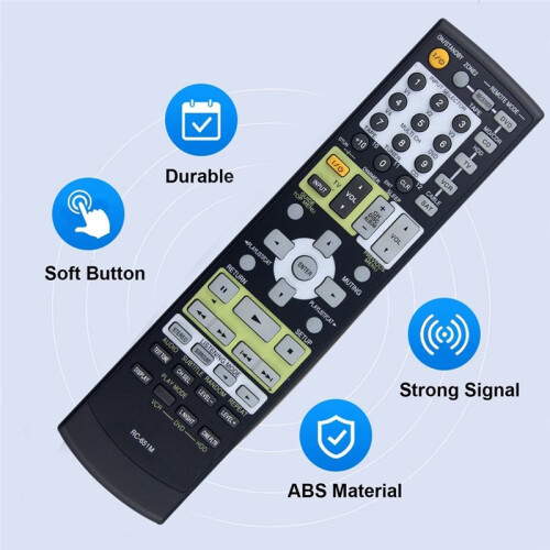 Replace RC-651M Remote Control for  A/V Receiver HT-SR604B HT-S907 HT-SR604 HT-SR604S HT-SR674 HT-SR604E 1