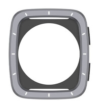 For Active 2 Square/Active2s Square Sapphire Watch Metal Protective Case Dark Gray
