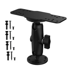 Aluminum Fish Finder Mount Base, 360 Rotation Marine Electronic Depth Finder Holder for   Humminbird