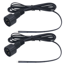 10pcs 2Pin Male LED Connector Wire 1.2M Waterproof Black Power Cord Extension Power Cable for Solar Panel