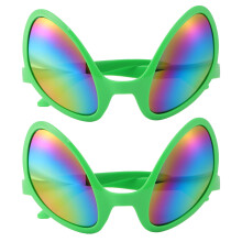 6Pcs Green Costume Eyeglasses Lightweight Masquerade Glasses