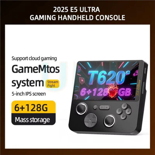 E5 Ultra Handheld Video Game Console 5inch IPS Touch Screen Hall-Effect Joystick Android Portable Game Console A 2