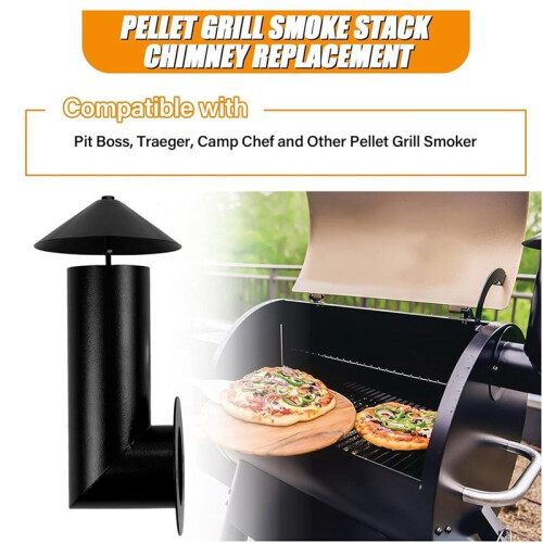 Pellet Grill Smoke Stack Chimney Replacement for Pit Boss Traeger Camp Chef, Replacement Stack Smoker Kits 2