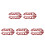 5Pairs Motorcycle Windshield Mount Red Aluminum Alloy Support Bracket 4