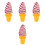 4Pièces Cornets Glace Faux PVC Rose Accessoires Display 5