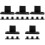 20Pcs Black Floor Guide for Sliding Barn and Closet Doors ABS Material 5