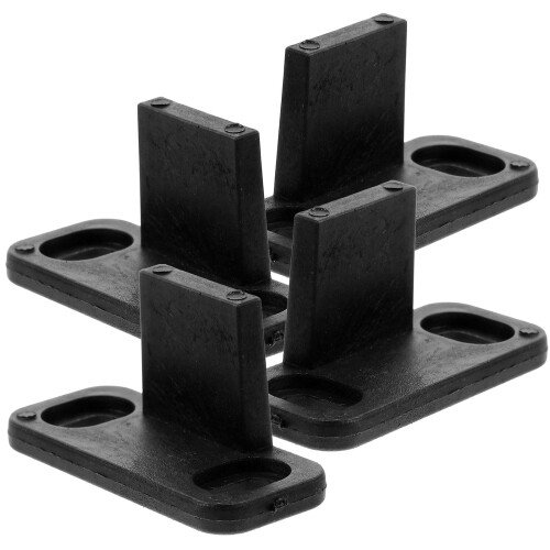 20Pcs Black Floor Guide for Sliding Barn and Closet Doors ABS Material