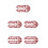 5Pairs Motorcycle Windshield Mount Red Aluminum Alloy Support Bracket 9