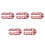 5Pairs Motorcycle Windshield Mount Red Aluminum Alloy Support Bracket 5