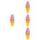 4Pièces Cornets Glace Faux PVC Rose Accessoires Display 8