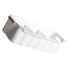 2Pcs White PP Wall-Mount Storage Box for Kitchen Cabinet Organizer