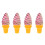 4Pièces Cornets Glace Faux PVC Rose Accessoires Display 6