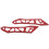 5Pairs Motorcycle Windshield Mount Red Aluminum Alloy Support Bracket 2