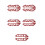 5Pairs Motorcycle Windshield Mount Red Aluminum Alloy Support Bracket 10