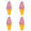 4Pièces Cornets Glace Faux PVC Rose Accessoires Display 7