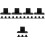 20Pcs Black Floor Guide for Sliding Barn and Closet Doors ABS Material 6