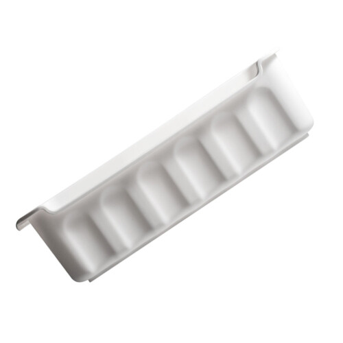 2Pcs White PP Wall-Mount Storage Box for Kitchen Cabinet Organizer 2