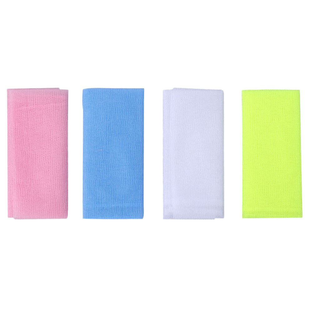 Aboofan 12Pcs Assorted Color Nylon Bath Towel Exfoliating Back Scrubber Cloth