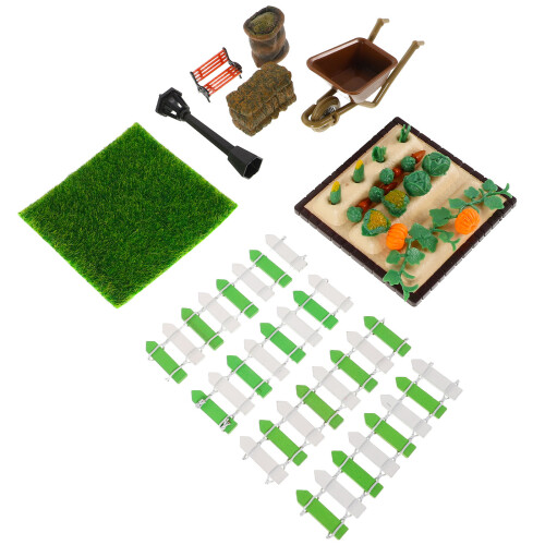 4Sets Safe Plastic Mini Farm Supplies Assorted Color for Dollhouse