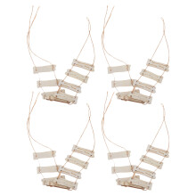 8Pcs Khaki Miniature Wood Ladder for Garden Decor and DIY Crafts