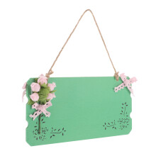 3Pcs Rustic Green Wooden Open Closed Signs for Door Decoration