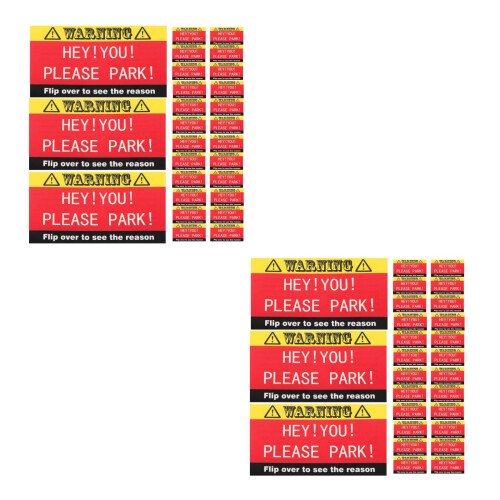 200Pcs Multi-Color Paper Funny Parking Cards Bad Parking Warning Notes 2