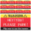 200Pcs Multi-Color Paper Funny Parking Cards Bad Parking Warning Notes 2
