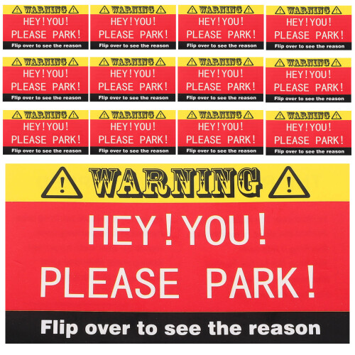 200Pcs Multi-Color Paper Funny Parking Cards Bad Parking Warning Notes 1