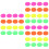 120St Fluorescent Explosie Prijsstickers Creatief Assortiment 6