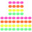 120St Fluorescent Explosie Prijsstickers Creatief Assortiment 2