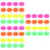 120St Fluorescent Explosie Prijsstickers Creatief Assortiment 7