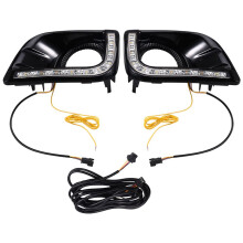LED-Tagfahrlicht für Prado 2010-2013, Dynamische Blinker, Automatische Tagfahrlichter, Blaue Nebelscheinwerfer