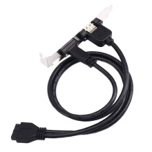 0.5m Rear USB 3.1 Port Expansion 20pin to TYPE-C Female and USB 3.0 Female Data Cable with Bezel  Computer Chassis