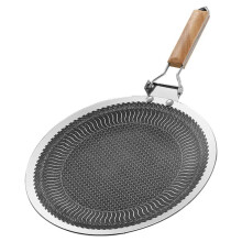 Non-Stick Frying Pan Steak Pancake Outdoor BBQ Grill Pan 316 Stainless Steel Skillet Camping Tools 34cm