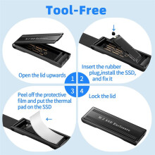 Nieuwe Flip M2 Solid State Drive Box NVME Dual Protocol Notebook SSD Mobiele Harde Schijf Box Type-C
