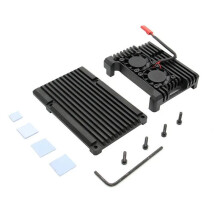 Aluminum Metal Case for Raspberry Pi 3 Model B 3B  Aluminum Case Box with Dual Fan Heat Sink