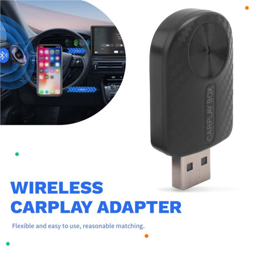 Wireless CarPlay Adapter- Android Auto Wireless Adapter, 5.8GHz Wi-Fi Plug & , and Stable IOS 10+/Android 10+ 2