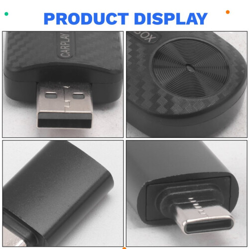 Wireless CarPlay Adapter- Android Auto Wireless Adapter, 5.8GHz Wi-Fi Plug & , and Stable IOS 10+/Android 10+ 1