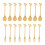 16PCS Dessert Spoon and Fork Set Cake Fork Coffee Spoon  Fruit Fork Stainless Steel -Gold 1