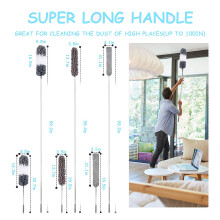 6Pcs Duster Cleaning Kit,Extendable Microfiber Feather Duster for Cleaning Dust Cobweb Ceiling Fans Lights Blinds Cars