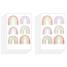 Rainbow Bedroom Decor for Girls Colorful Rainbow Wall Decals Room Decor for Kids Nursery Bedroom Decorations 72 Pieces