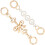 2 Pcs Gold Bow Bag Extender Chain, Metal Pearl Extender Chains, Bow Pattern Purse Strap Replacement,for Purses, Bags 1